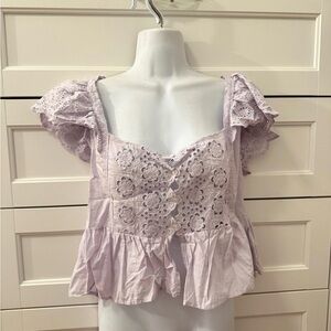 Lavender American eagle purple blouse small new